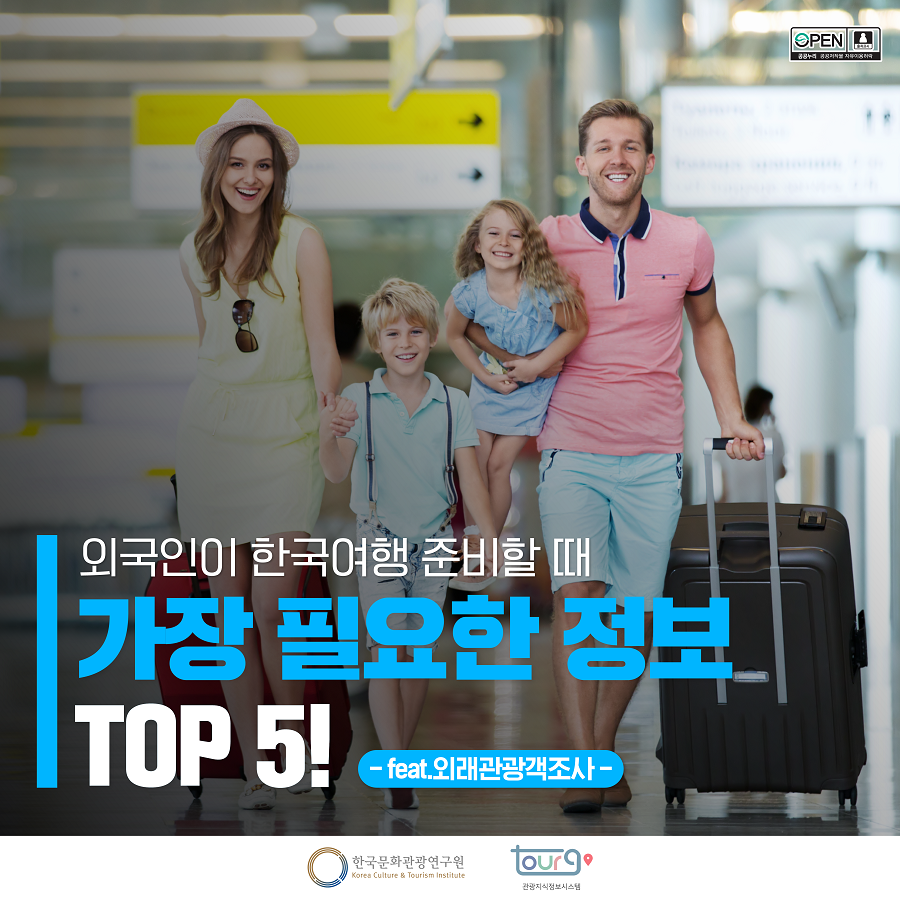 외국인이 한국여행 준비할 때 가장 필요한 정보 TOP5! feat.외래관광개조사